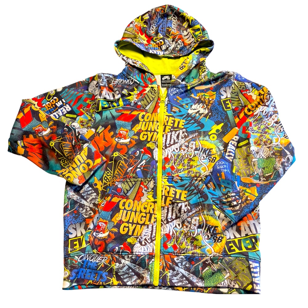 Nike | Skateboarding/Comic Book Theme Front ZIP Hoodie